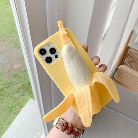 Funny iPhone Case, Yellow Squishy, Banana, iPhone 13 Pro Max - Picture 2 of 4